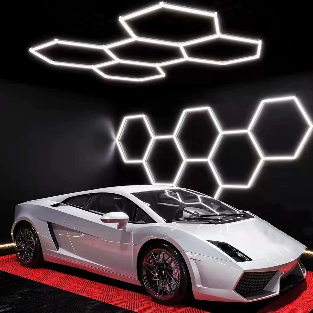 FACEBOOK FLASH SALE for 5X Hexagon LED Light Kit, No Border, Grid Series, Super Bright Daylight White 6500K