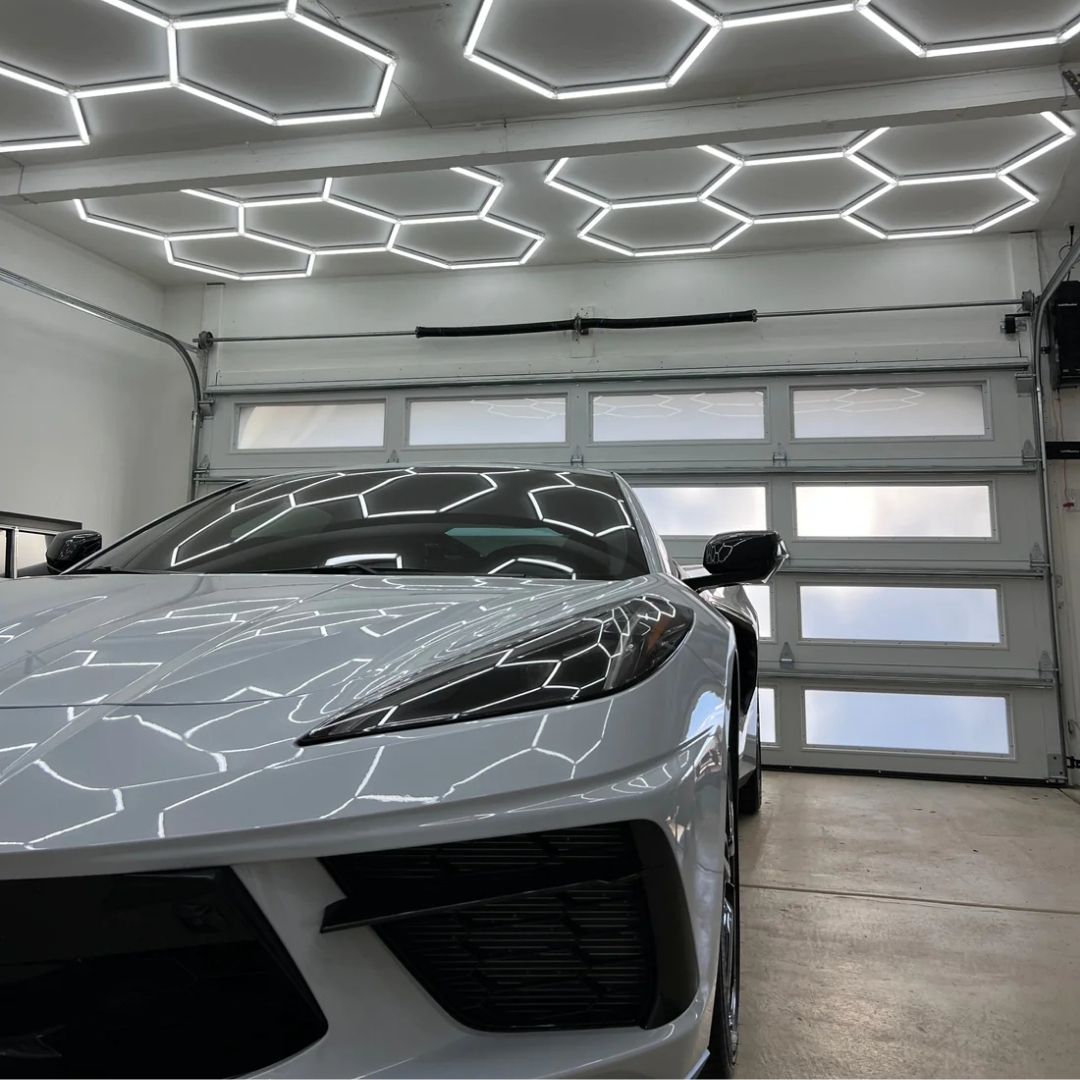 FACEBOOK FLASH SALE for 5X Hexagon LED Light Kit, No Border, Grid Series, Super Bright Daylight White 6500K