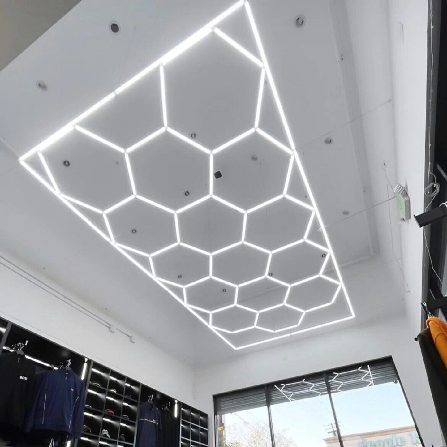 14x (Fourteen) Hexagon LED Light Kit, No Border, Grid Series, Super Bright Daylight White 6500K, TRON-HEX-LIGHT-KIT-14X